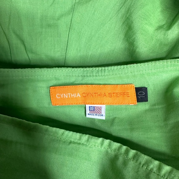 Vintage Cynthia Cynthia Steffe Green Floral Embroidered Skirt Size 10 - Picture 3 of 3
